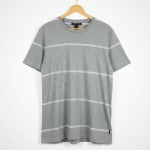 Michael Kors Gray with White Stripes - Size Large